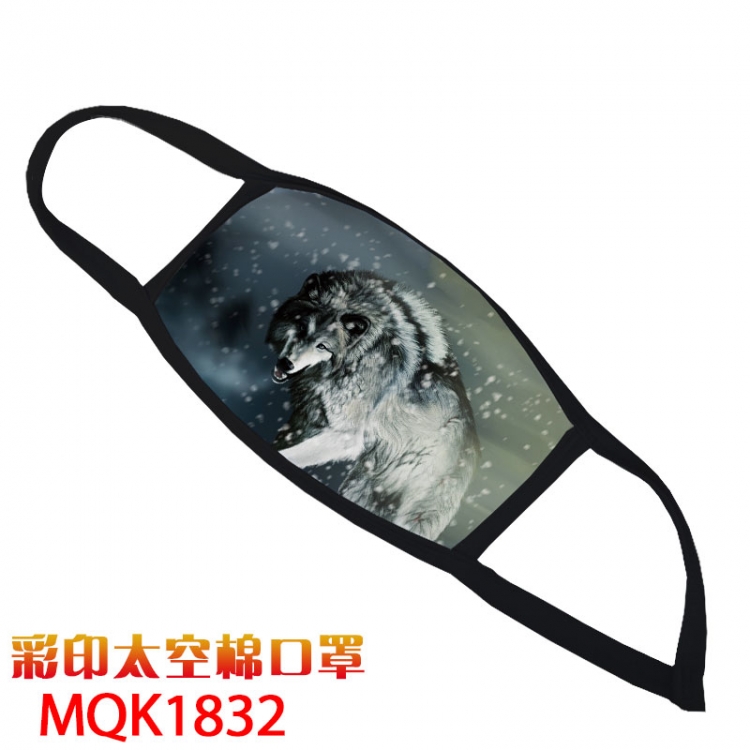Wolf Color printing Space cotton Masks price for 5 pcs MQK-1833