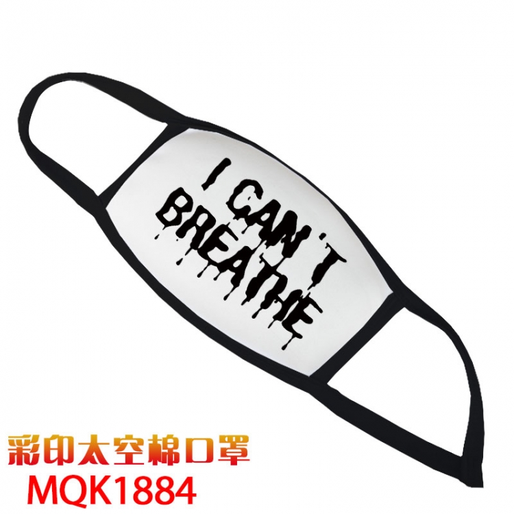 I can't breathe  Color printing Space cotton Masks price for 5 pcs MQK1884