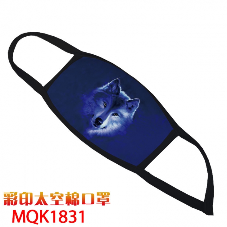 Wolf Color printing Space cotton Masks price for 5 pcs  MQK-1831
