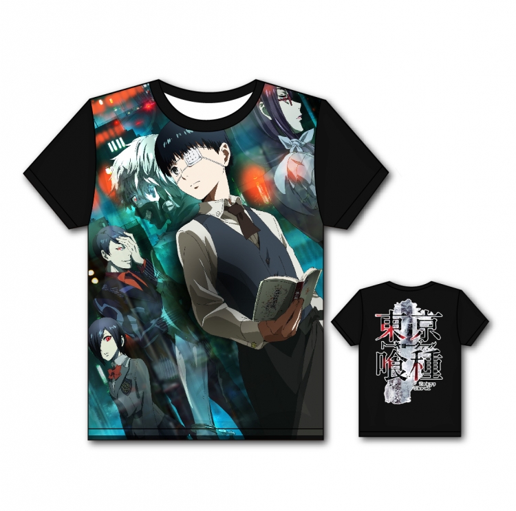 Tokyo Ghoul Full color printing flower short sleeve T-shirt S-5XL, 8 sizes TG29