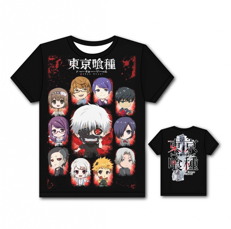 Tokyo Ghoul Full color printing flower short sleeve T-shirt S-5XL, 8 sizes TG40