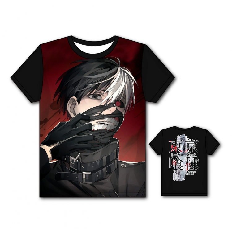 Tokyo Ghoul Full color printing flower short sleeve T-shirt S-5XL, 8 sizes TG25