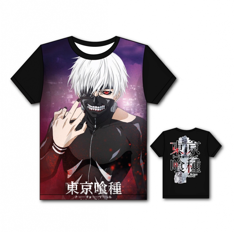 Tokyo Ghoul Full color printing flower short sleeve T-shirt S-5XL, 8 sizes TG41