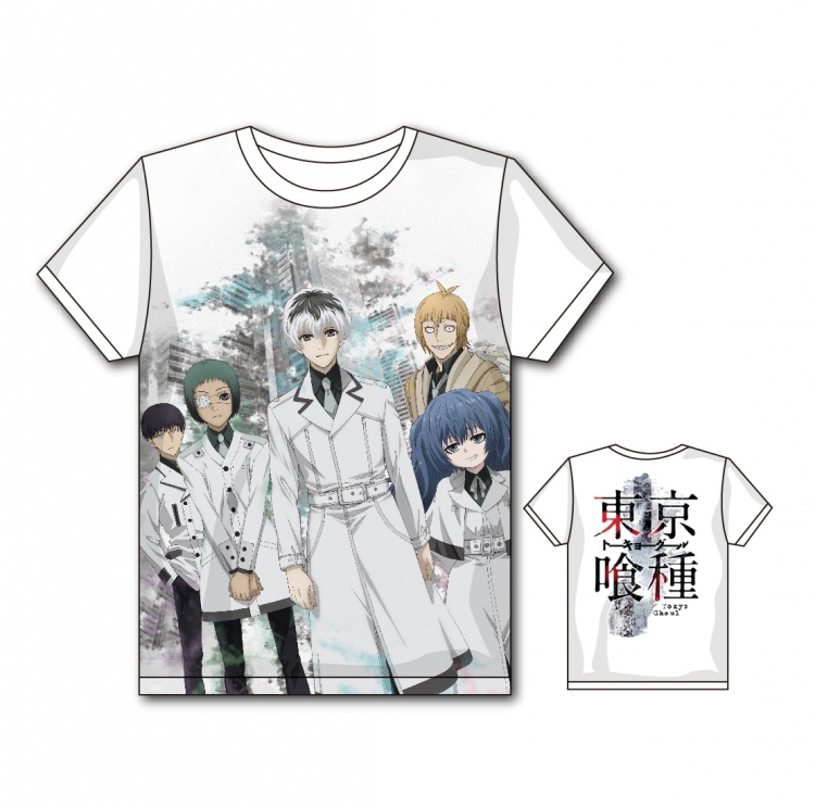 Tokyo Ghoul Full color printing flower short sleeve T-shirt S-5XL, 8 sizes TG37
