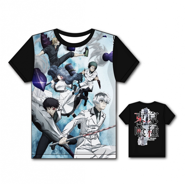 Tokyo Ghoul Full color printing flower short sleeve T-shirt S-5XL, 8 sizes TG31