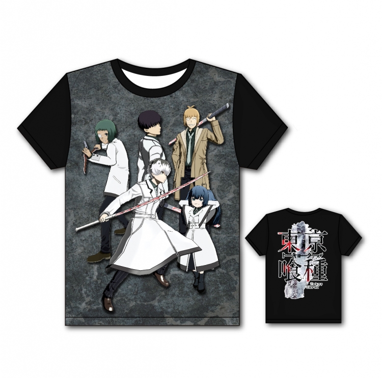Tokyo Ghoul Full color printing flower short sleeve T-shirt S-5XL, 8 sizes TG38