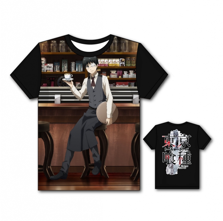 Tokyo Ghoul Full color printing flower short sleeve T-shirt S-5XL, 8 sizes TG23