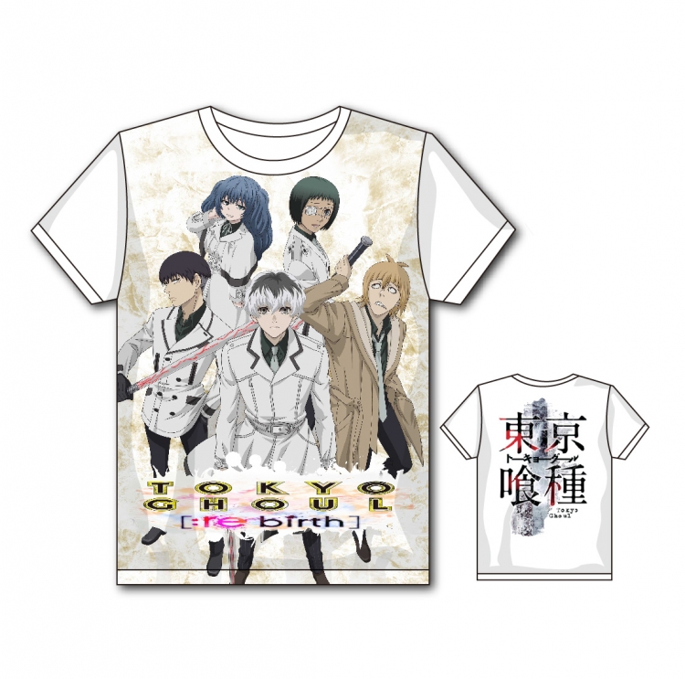 Tokyo Ghoul Full color printing flower short sleeve T-shirt S-5XL, 8 sizes TG35