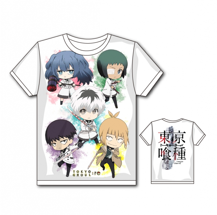 Tokyo Ghoul Full color printing flower short sleeve T-shirt S-5XL, 8 sizes TG44