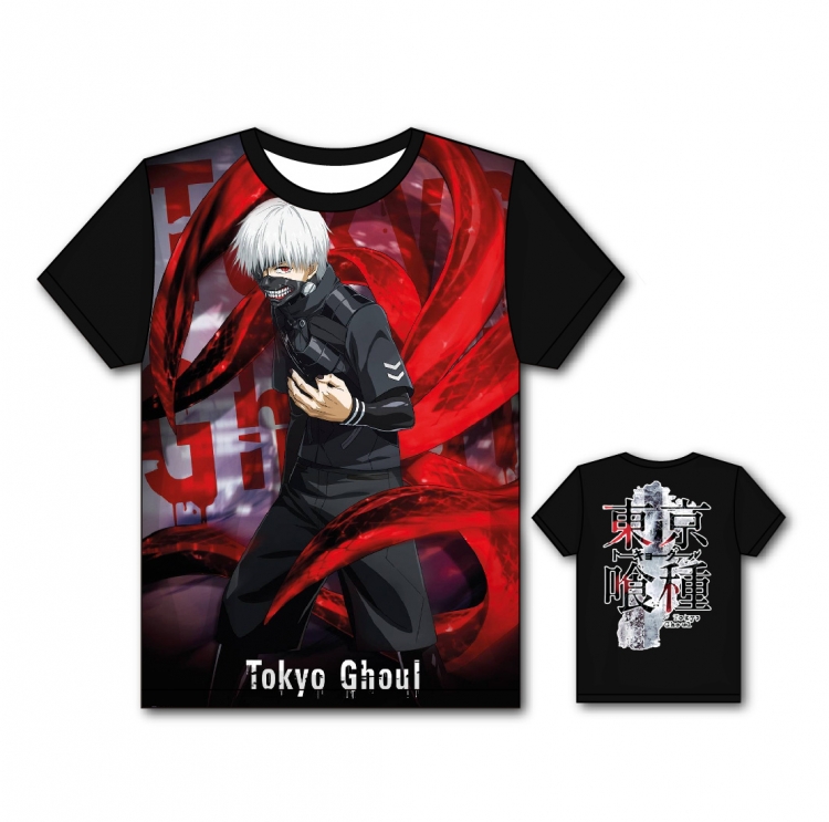 Tokyo Ghoul Full color printing flower short sleeve T-shirt S-5XL, 8 sizes TG42