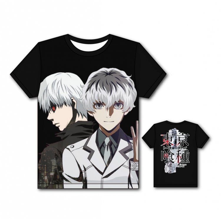 Tokyo Ghoul Full color printing flower short sleeve T-shirt S-5XL, 8 sizes TG34