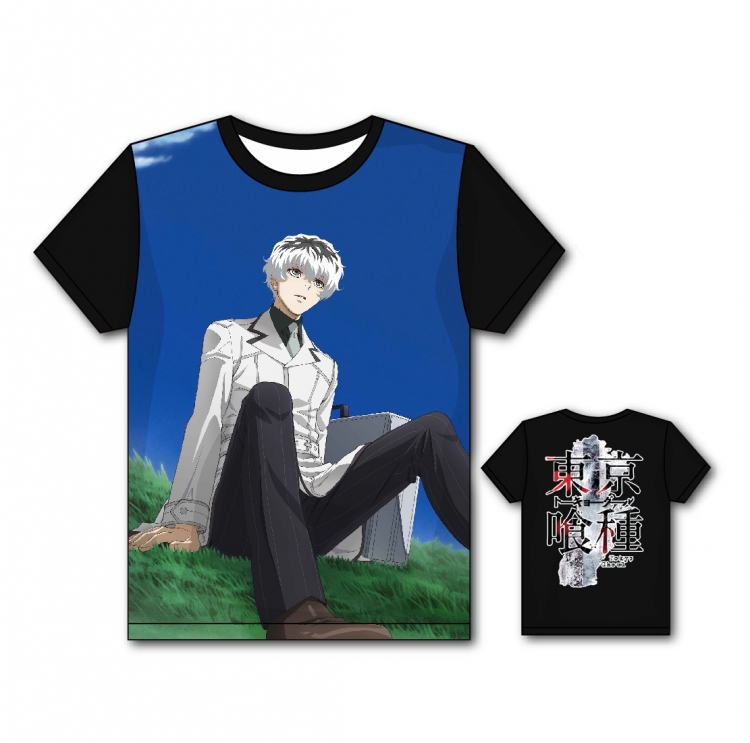 Tokyo Ghoul Full color printing flower short sleeve T-shirt S-5XL, 8 sizes TG32