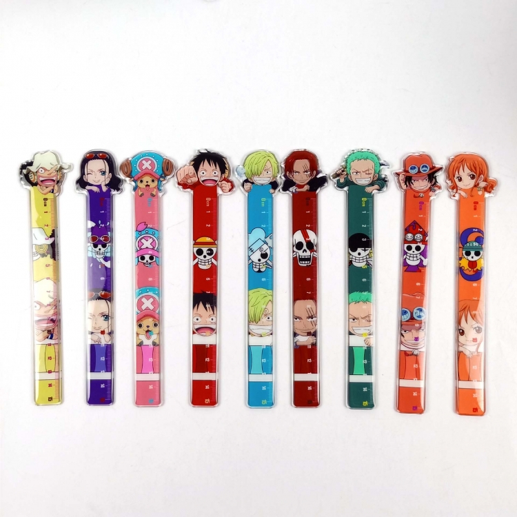 One Piece Student ruler a set of 9 pieces