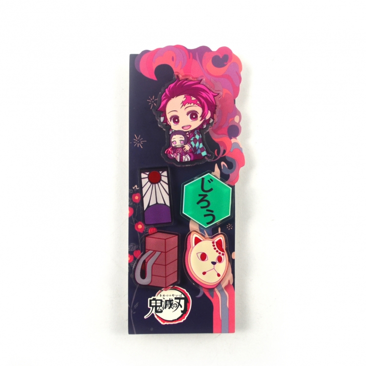 Demon Slayer Kimets brooch badge book holder acrylic 12x4.5cm price for 3 pcs 16611676473