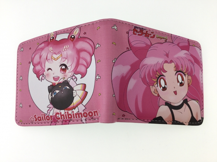 Sailormoon Short color picture two fold wallet 11X9.5CM 60G