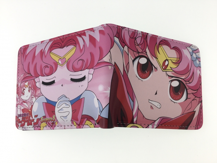 Sailormoon Short color picture two fold wallet 11X9.5CM 60G