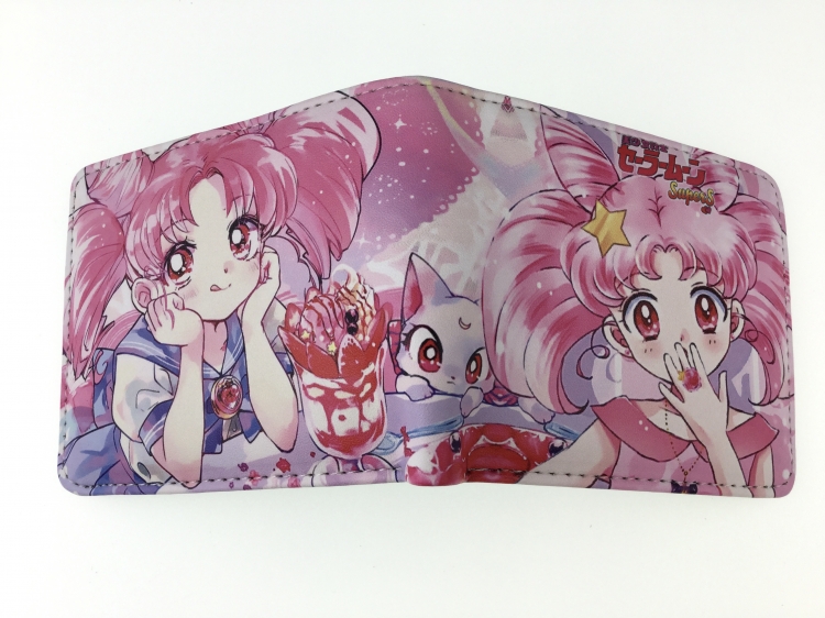 Sailormoon Short color picture two fold wallet 11X9.5CM 60G