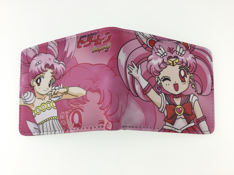 Sailormoon Short color picture two fold wallet 11X9.5CM 60G