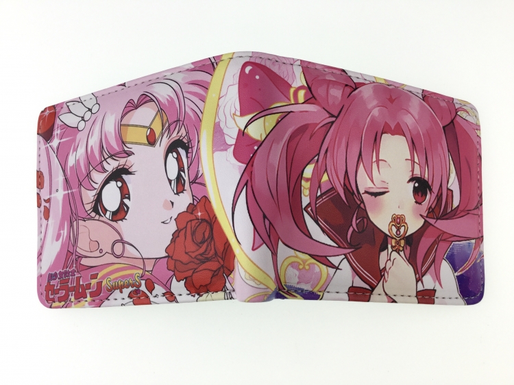 Sailormoon Short color picture two fold wallet 11X9.5CM 60G