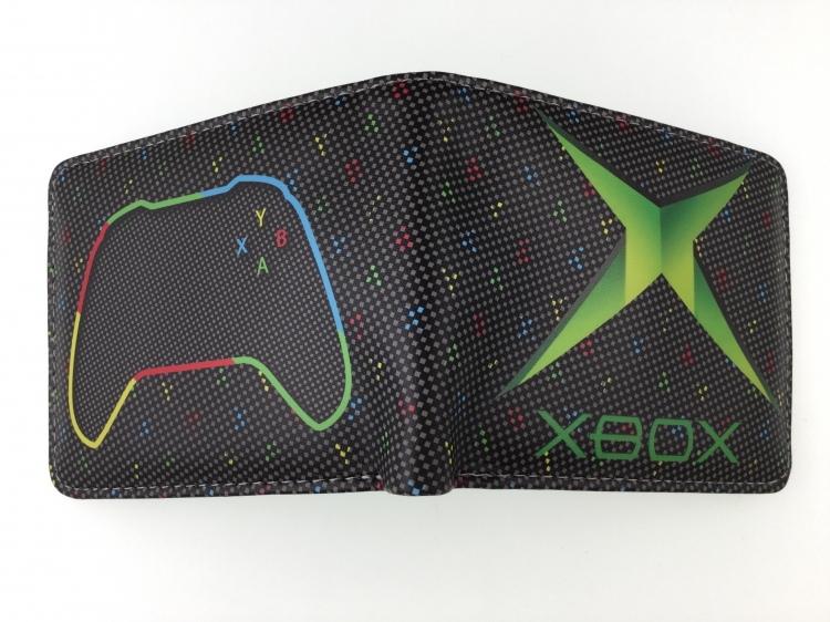 XBOX Short color picture two fold wallet 11X9.5CM 60G