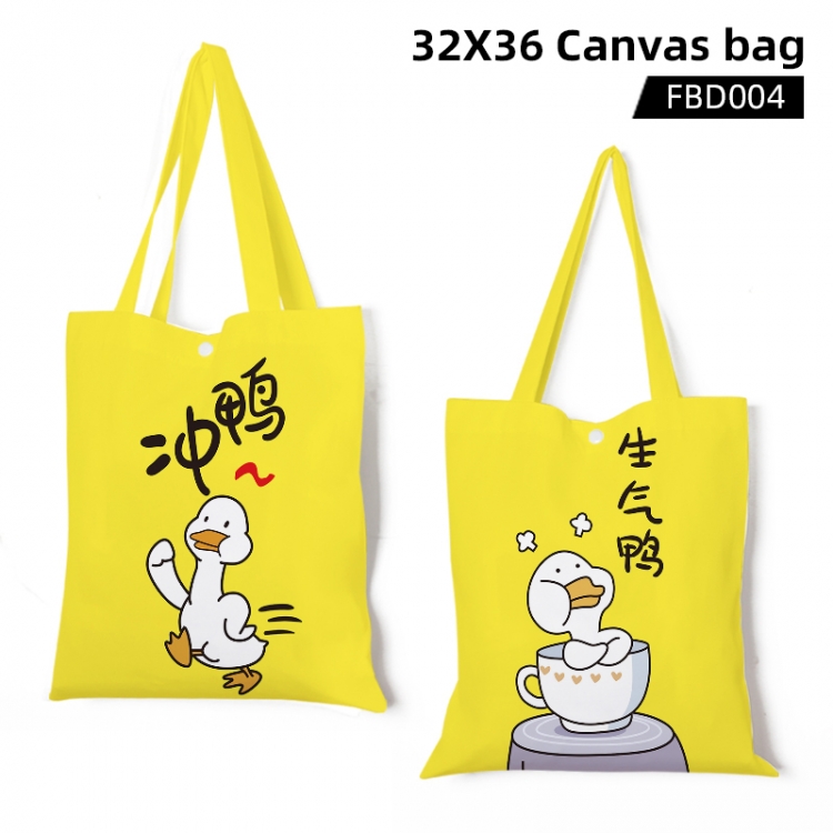 Shake duck expression canvas bag 32X36CM FBD004