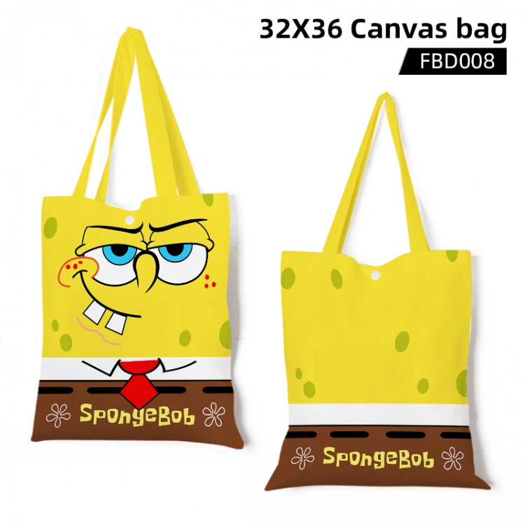 SpongeBob cartoon canvas bag 32X36CM FBD008