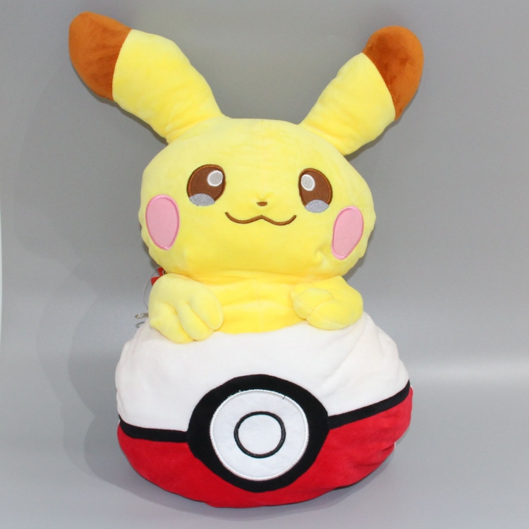 Pokemon Double-sided pillow Pikachu becomes elf ball doll 30x22cm 0.560kg