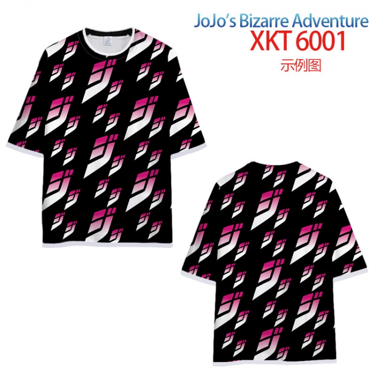JoJos Bizarre Adventure Loose short-sleeved T-shirt with black (white) edge 9 sizes from S to 6XL XKT6001