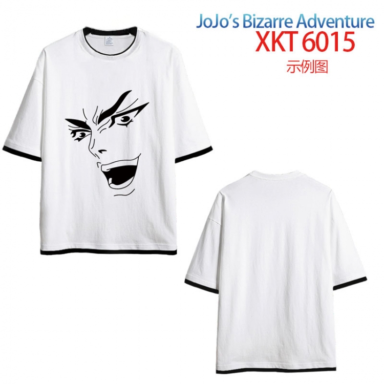 JoJos Bizarre Adventure Loose short-sleeved T-shirt with black (white) edge 9 sizes from S to 6XL XKT6015