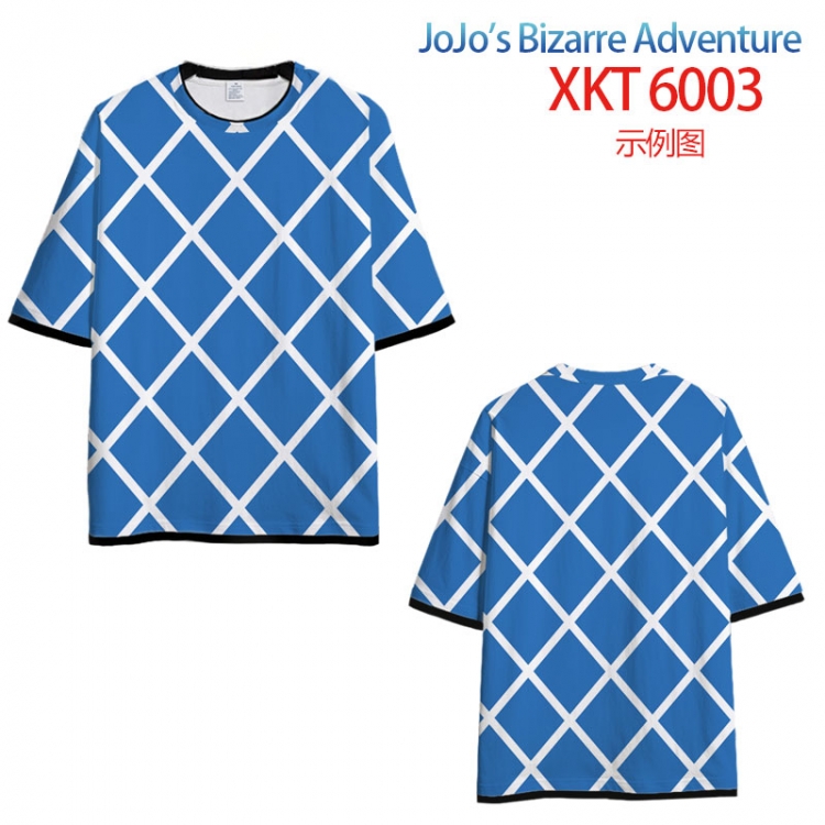 JoJos Bizarre Adventure Loose short-sleeved T-shirt with black (white) edge 9 sizes from S to 6XL XKT6003