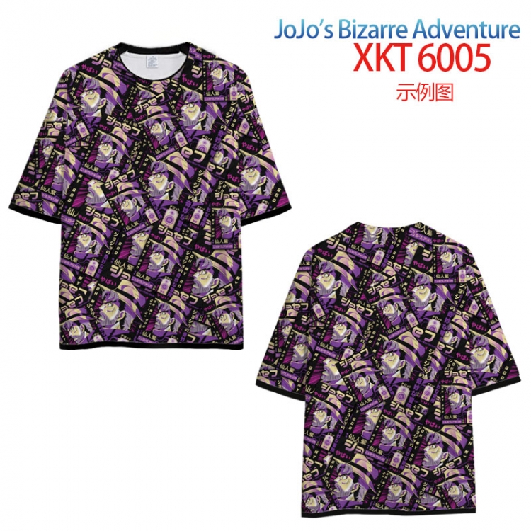 JoJos Bizarre Adventure Loose short-sleeved T-shirt with black (white) edge 9 sizes from S to 6XL XKT6005
