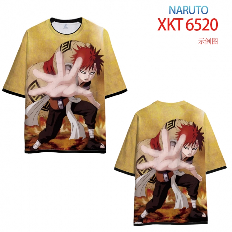 Naruto Loose short-sleeved T-shirt with black (white) edge 9 sizes from S to 6XL XKT6520