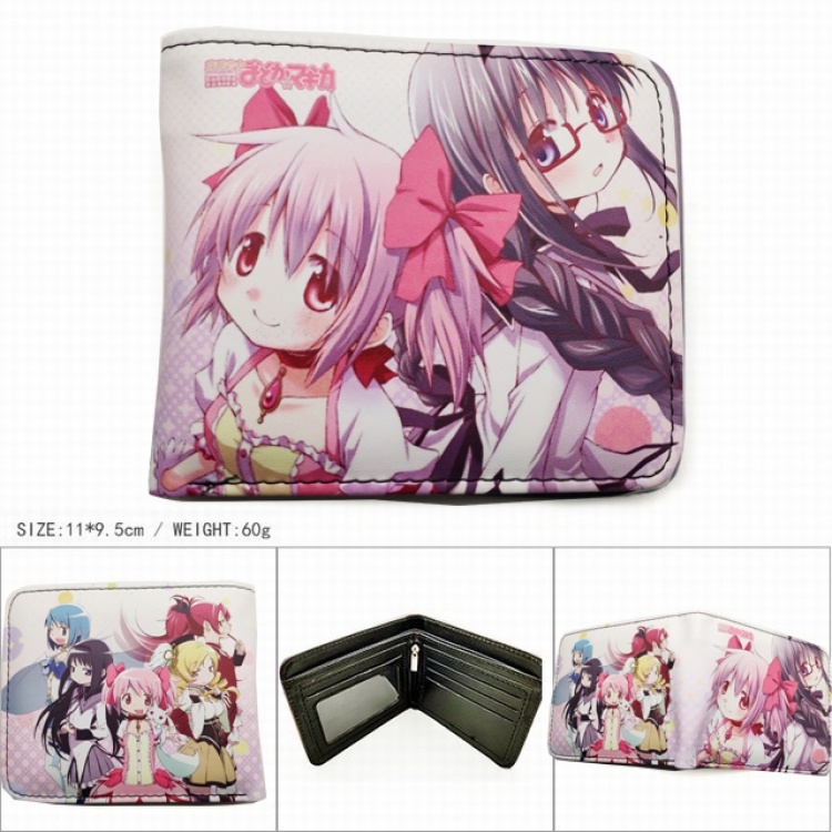 Magical Girl Madoka of the Magus   color picture two fold Short wallet 11X9.5CM 60G HK-632