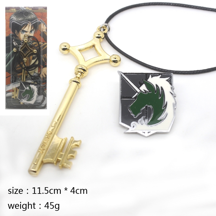 Shingeki no Kyojin Lanyard Necklace 11.5cmx4cm 45g