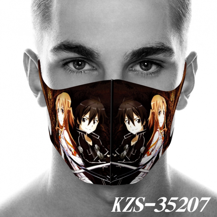 Sword Art Online  Anime 3D digital printing masks  price for 5 pcs KZS-35207A