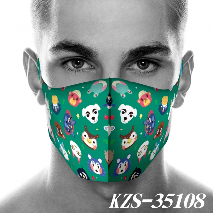 Animal Crossing Anime 3D digital printing masks  price for 5 pcs KZS-35108A