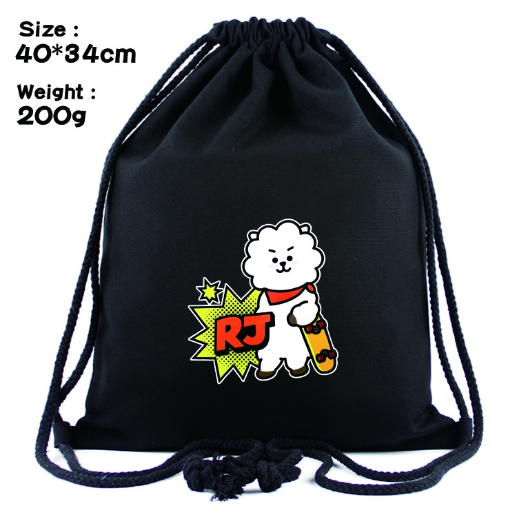BTS  Anime Drawstring Bags Bundle Backpack style 4