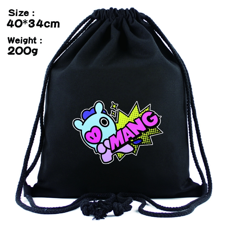 BTS  Anime Drawstring Bags Bundle Backpack style 2
