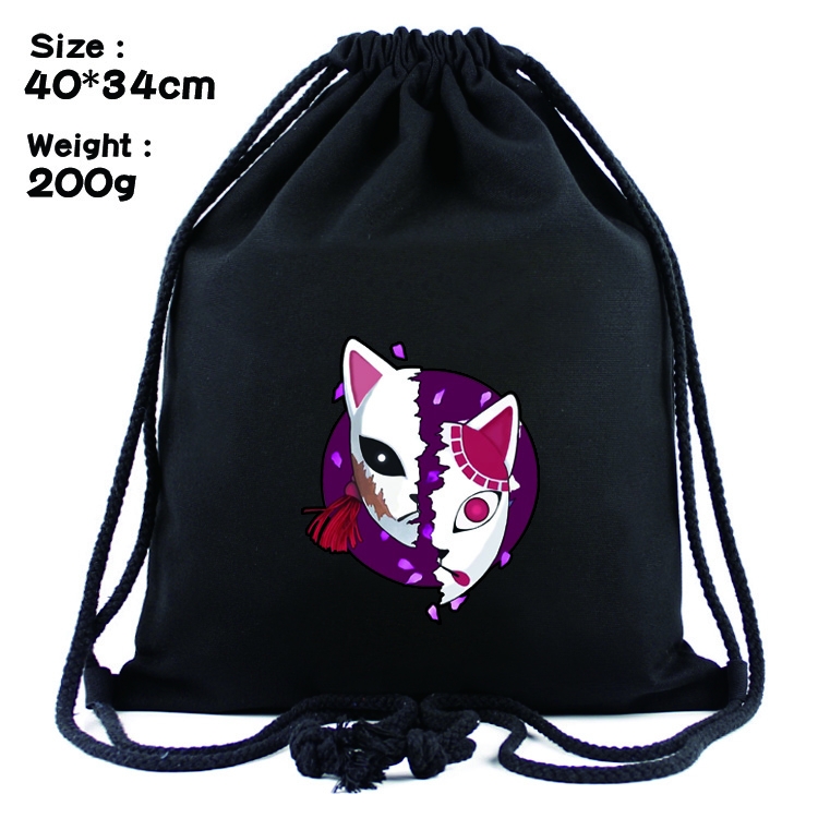 Demon Slayer Kimets Anime Drawstring Bags Bundle Backpack  40x34cm  style 9
