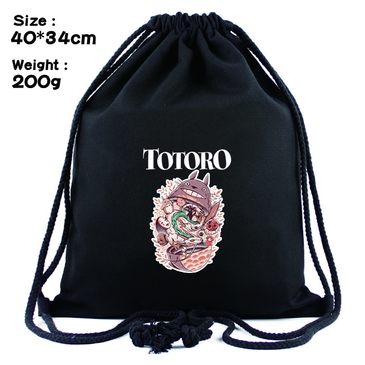 TOTORO Anime Drawstring Bags Bundle Backpack    style 1