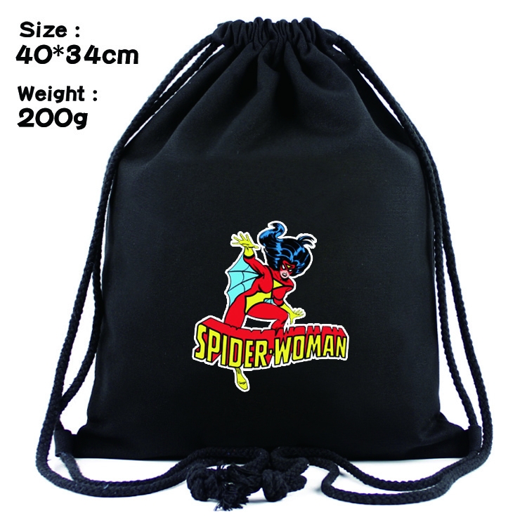 Superhero Spiderbabe Anime Drawstring Bags Bundle Backpack    style 1