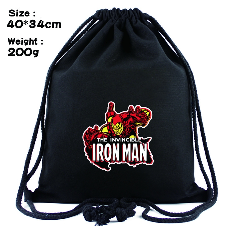 Superhero Iron Man Anime Drawstring Bags Bundle Backpack    style 2