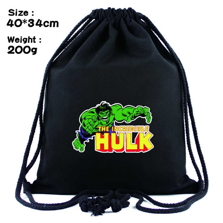 Superhero Hulk Anime Drawstring Bags Bundle Backpack    style 2