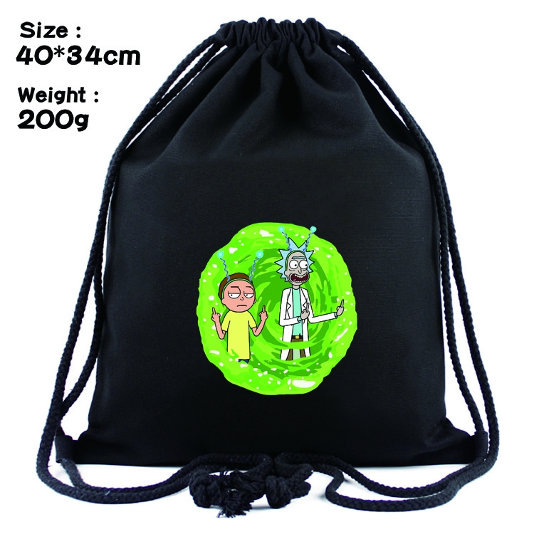 Rick and Morty Anime Drawstring Bags Bundle Backpack  style 9