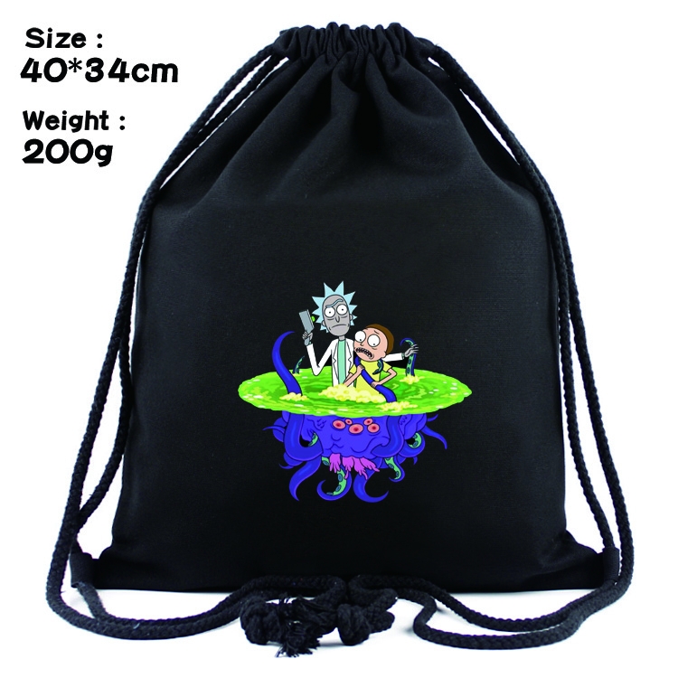 Rick and Morty Anime Drawstring Bags Bundle Backpack  style 5
