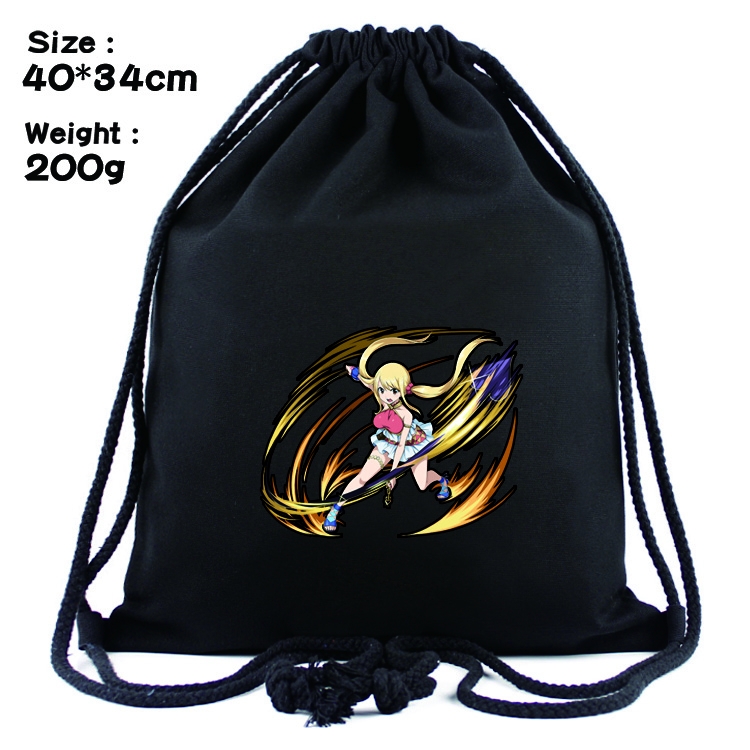Fairy tail Anime Drawstring Bags Bundle Backpack  style 4