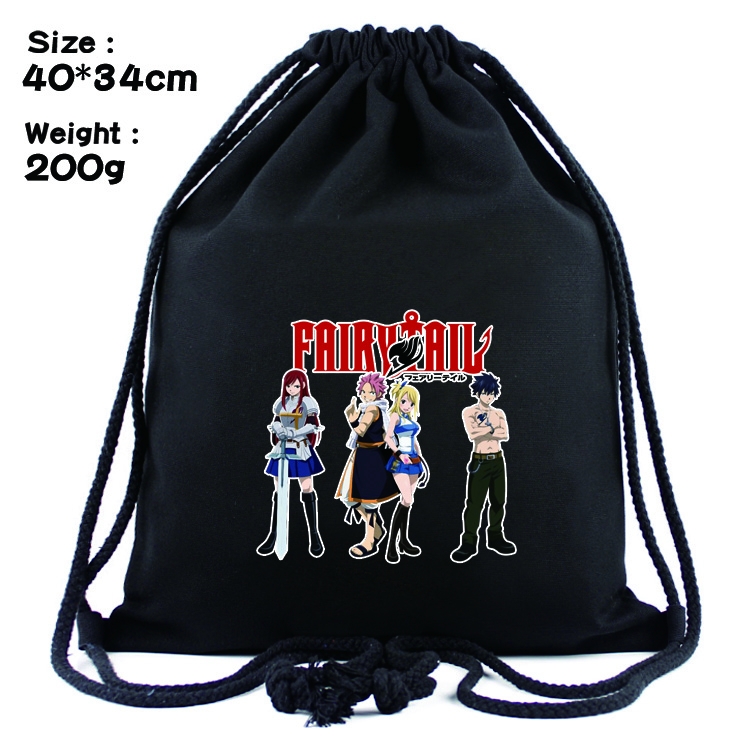 Fairy tail Anime Drawstring Bags Bundle Backpack  style 9