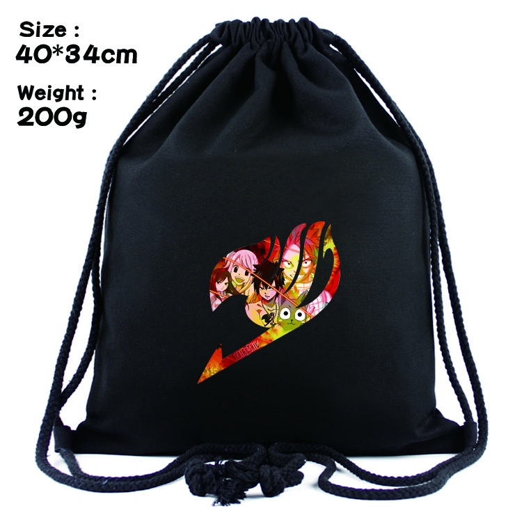Fairy tail Anime Drawstring Bags Bundle Backpack  style 6