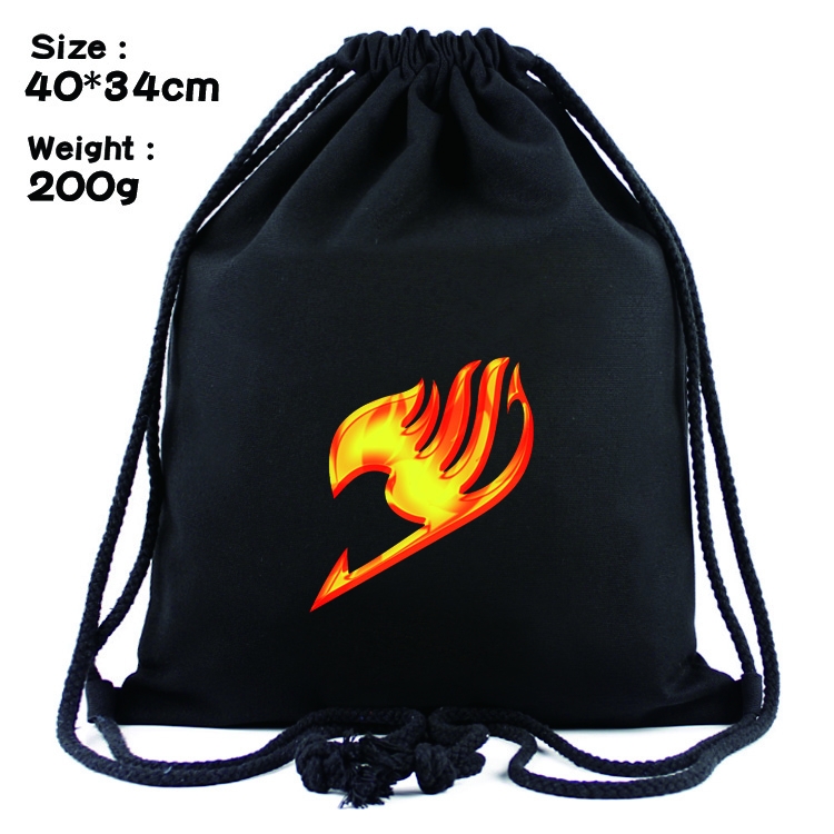 Fairy tail Anime Drawstring Bags Bundle Backpack  style 1