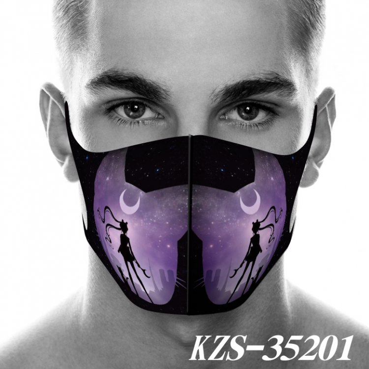 Sailormoon 3D digital printing masks price for 5 pcs KZS-35201A